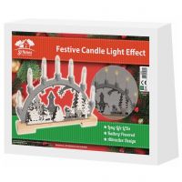 Wooden Festive Candle Bridge. Battery Powered #3