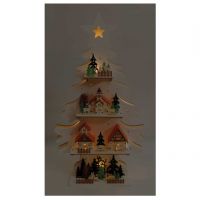 Wooden Light Up Christmas Tree. Battery Powered #2