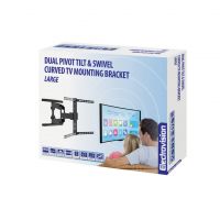 Dual Pivot Tilt Swivel Curved TV Mounting Bracket 37 to 80 Inch #2