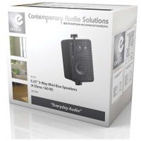 eAudio Black 5.25 inch. 3 Way Mini Box Speakers 4Ohm 160W #2
