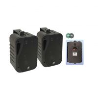 eAudio Black 5.25 inch. 3 Way Mini Box Speakers 4Ohm 160W