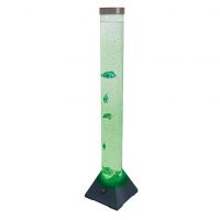 Cheetah Colour Changing Bubble Column with Artificial Fish and Black Base #2