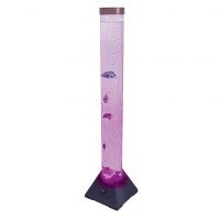 Cheetah Colour Changing Bubble Column with Artificial Fish and Black Base #3