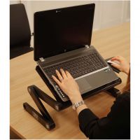 Adjustable Laptop Stand with USB Fans and Mouse Holder #3