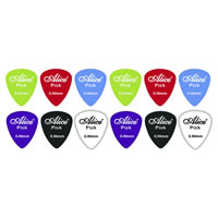 12 Assorted Matte Colour ABS Guitar Picks 0.96 mm