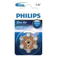 Philips ZA312 Hearing Aid Battery 6 Pack