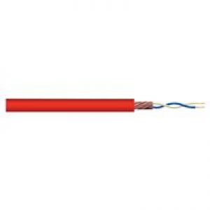 Red Heavy Duty 2 Core Twin Screened Microphone Cable. 100m