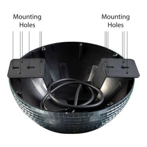 Half Mirror Ball with Built In Motor 16 inch #3
