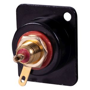 Chassis Mount Phono Socket Compatible with D series Holes. Red #2