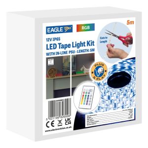 Eagle 12V IP65 RGB Colour Changing LED Tape Kit with RC. 5M #4