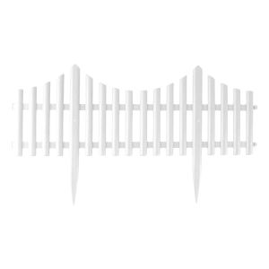 White Wood Effect Garden Edge Fence. Pack of 4