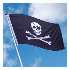 Jolly Roger Flag with 2 Metal Grommets 150cm x 90cm