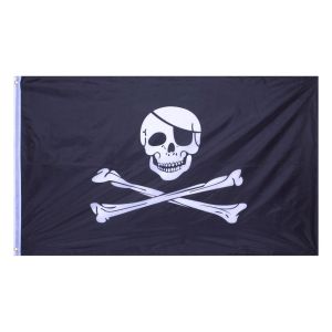 Jolly Roger Flag with 2 Metal Grommets 150cm x 90cm #2