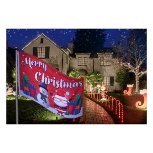 Merry Christmas Flag with 2 Metal Grommets
