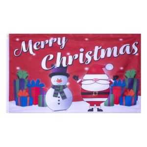 Merry Christmas Flag with 2 Metal Grommets #2