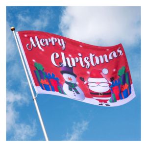 Merry Christmas Flag with 2 Metal Grommets #3