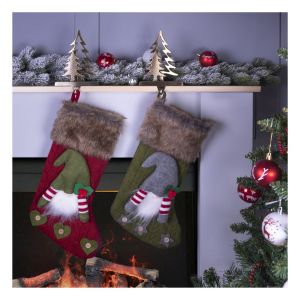 St Helens Gold Christmas Stocking Holders. Set of 2 #3