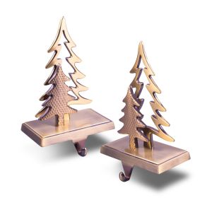 St Helens Gold Christmas Stocking Holders. Set of 2 #4