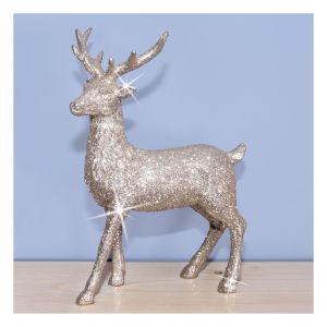 St Helens Silver Glitter Reindeer