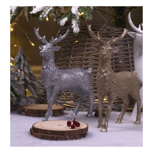 St Helens Silver Glitter Reindeer #4