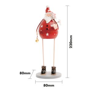 St Helens Metal Father Christmas Decoration #2