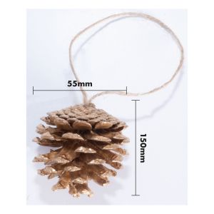 St Helens Hanging Pine Cone Decoration. Gold Tipped. Pack of 6 #2