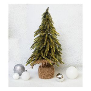 St Helens Decorative Gold Finish Mini Christmas Tree in Hessian Bag 35cm #4