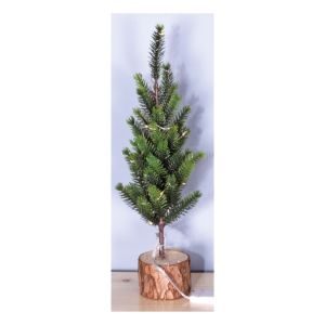 St Helens Battery Operated Wooden Effect Mini Christmas Tree with Lights #3