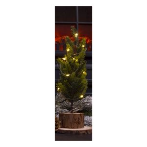 St Helens Battery Operated Wooden Effect Mini Christmas Tree with Lights #4