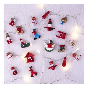 St Helens Wooden Christmas Hanging Decorations. Pack of 20 #2