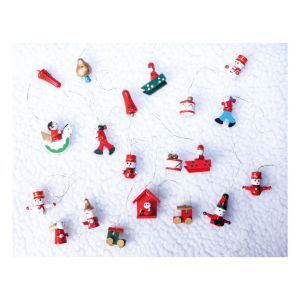St Helens Wooden Christmas Hanging Decorations. Pack of 20 #3