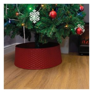 St Helens Rattan Style Red Tree Skirt #4