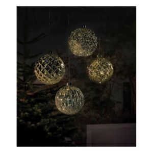 Luxform Battery Operated Hanging Christmas Ball. Silver #2