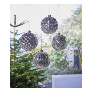 Luxform Battery Operated Hanging Christmas Ball. Silver #3