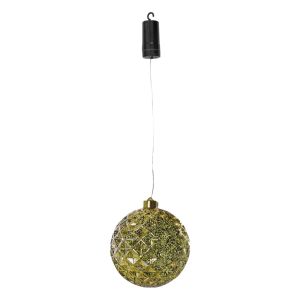 Luxform Battery Operated Hanging Christmas Ball. Gold