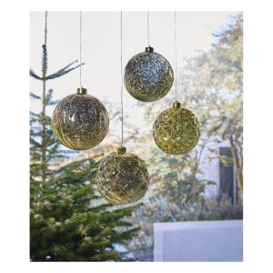 Luxform Battery Operated Hanging Christmas Ball. Gold #3