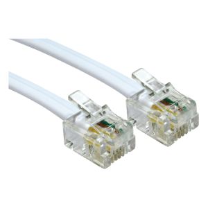 Electrovision White RJ11 RJ11 ADSL Modem Cable. 3M