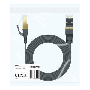 Flat CAT 8 High Speed 2000Mhz Ethernet LAN Cable, Black 1m #2