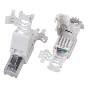 Cat6A UTP RJ45 Tool Less Plug with Fixed Ring