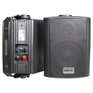 Eagle 20W 4" 100V or 8Ohm Outdoor Black Speaker. Pair #4