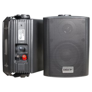 Eagle 30W 5.25" 100V or 8Ohm Outdoor Black Speaker. Pair #4