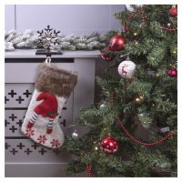 Luxury White Gonk Christmas Stocking