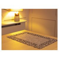 Grey Felt Table Mats with Star and Snowflake Design. Pair