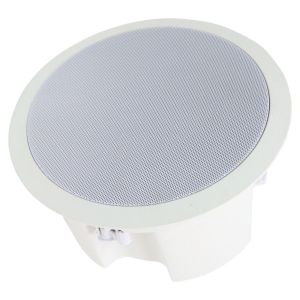 6.5 in 2 Way Moisture Resistant Dual Cone Ceiling Speaker 30W 100V