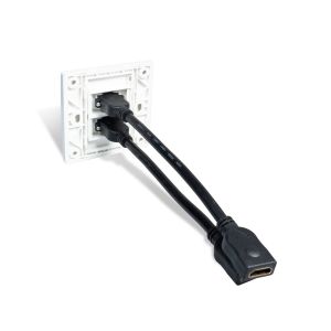 Eagle Twin HDMI Wall Plate with Flying Leads #2