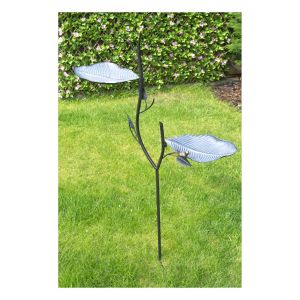 St Helens Ornamental Leaf and Branch Design Bird Bath and Feeder #4