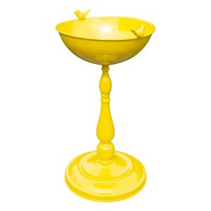 St Helens Ornamental Yellow Pedestal Bird Bath