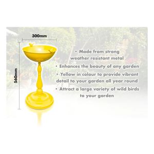 St Helens Ornamental Yellow Pedestal Bird Bath #2