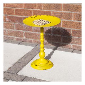 St Helens Ornamental Yellow Metal Pedestal Bird Bath #4