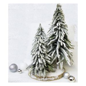 St Helens Decorative Snow Topped Mini Christmas Tree Display on Plinth #2